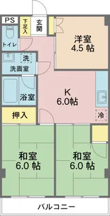サニーコートいわき【303号室号室】の間取り