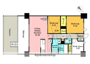 パークロード川口【102号室】の間取り