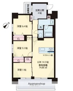 パークロード川口【8階】の間取り