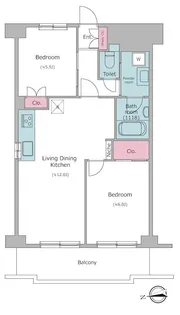 チェスターハウス川口【3階】の間取り