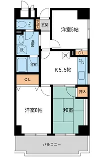 チェスターハウス川口【6階】の間取り