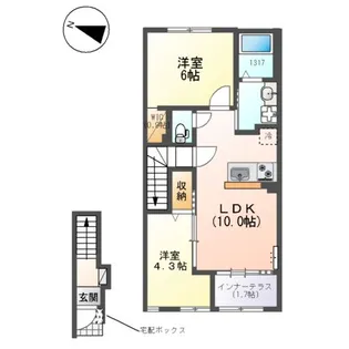 ヴィゴラス【2階】の間取り