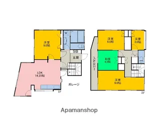 埼玉県川口市桜町6丁目【一戸建】の間取り