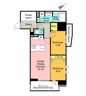 デュオヒルズ川口元郷EST【2階】の間取り