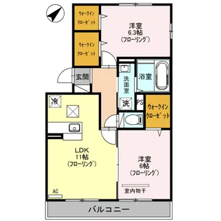 エスベランサ B【1階】の間取り