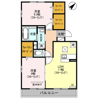エスベランサ B【1階】の間取り