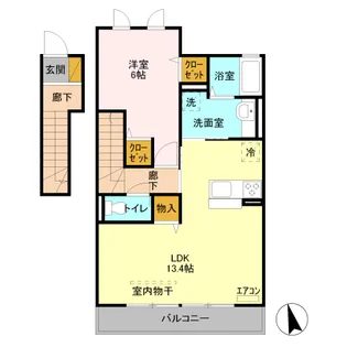 コーワ・ルミエール 参番館【2階】の間取り