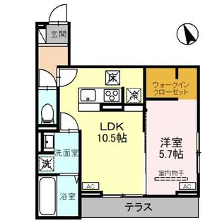 プランドール川口元郷【1階】の間取り