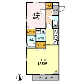 デュアリス川口 B【1階】の間取り
