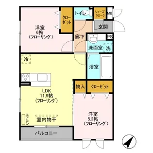 BIENESTAR【2階】の間取り