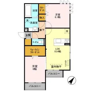 BIENESTAR【2階】の間取り