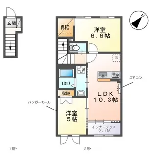 グリーンヒルⅡ【2階】の間取り