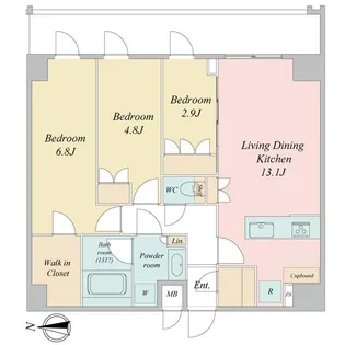 LIME RESIDENCE KAWAGUCHI EAST【8階】の間取り