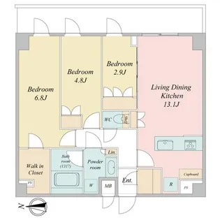LIME RESIDENCE KAWAGUCHI EAST【10階】の間取り