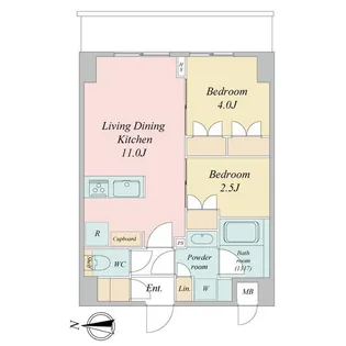 LIME RESIDENCE KAWAGUCHI EAST【9階】の間取り