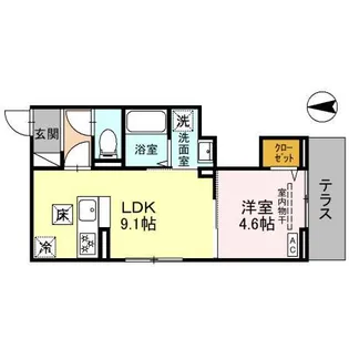 グランディールKAWAGUCHI【1階】の間取り