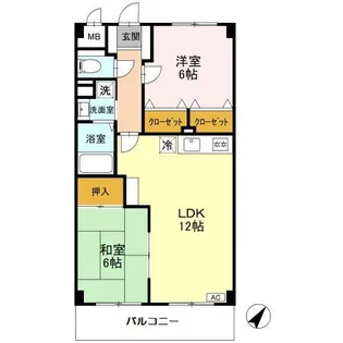 グランデ朝日【3階】の間取り