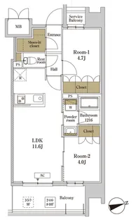 RJRプレシア川口【10階】の間取り