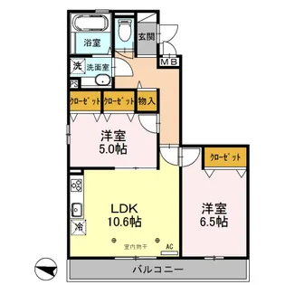 ROCK VILLAGE【2階】の間取り