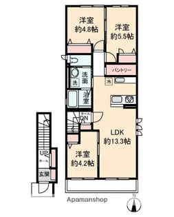 HALE LINO【201号室】の間取り