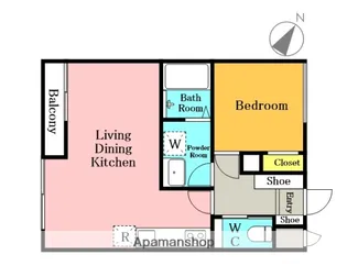グランドール【105号室】の間取り