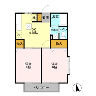 コーワハイム【1階】の間取り