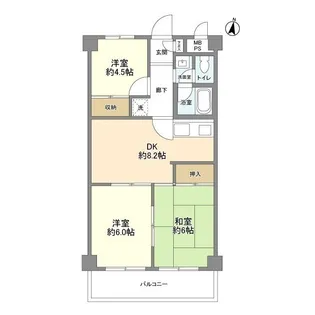 三田メゾンデフルール【4階】の間取り