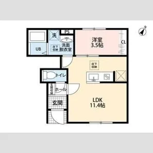 リーブルファイン川口東本郷【1階】の間取り