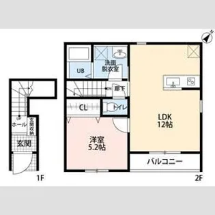 リーブルファイン川口東本郷【2階】の間取り