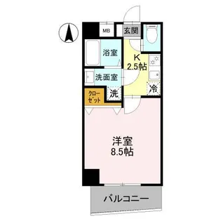 ハイムフローラ本町【7階】の間取り