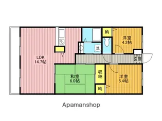 M・LAUREL・WOODS【1階】の間取り