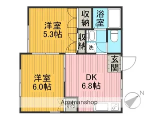 ガーデンハウス飯塚【101号室】の間取り