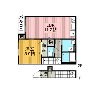 アムール 東領家【2階】の間取り