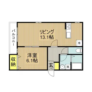 ミルクリーク飯塚【201号室号室】の間取り