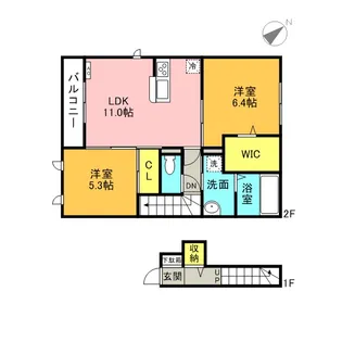 CASA LIBRA【2階】の間取り