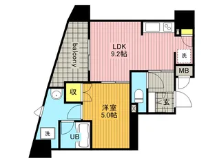 KDX川口幸町レジデンス【9階】の間取り