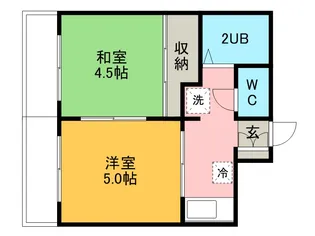 ヴィラ・サンポート【3階】の間取り