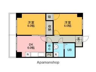 クローネ川口【2階】の間取り