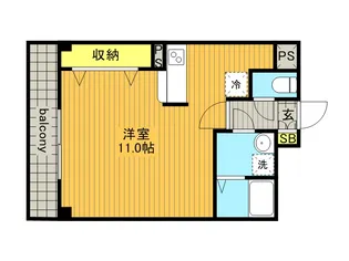 アンプルール フェール YAHAGI【2階】の間取り