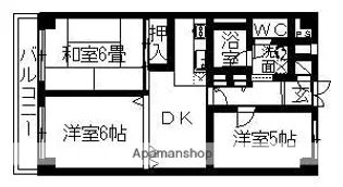 青木橋スカイハイツ【2階】の間取り