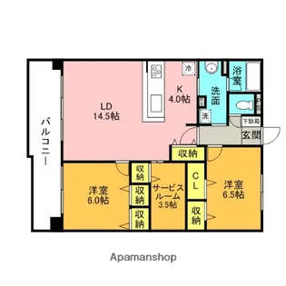 パティオタワー大宮【12階】の間取り
