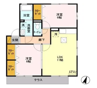 ルミエール 参番館【1階】の間取り