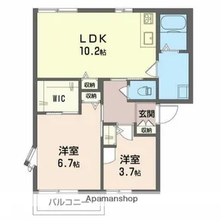 フレグランス金子B・C【C202号室】の間取り