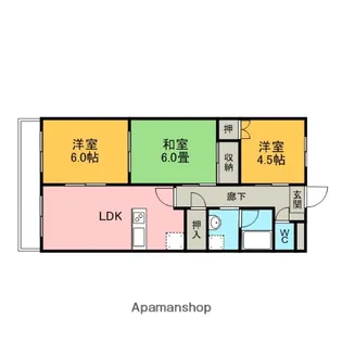 ロマーナ弐番館【6階】の間取り