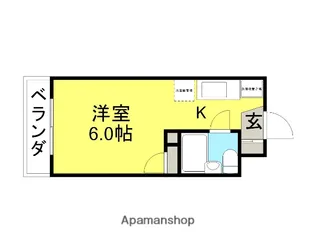 マンションシュウメイ【108号室】の間取り
