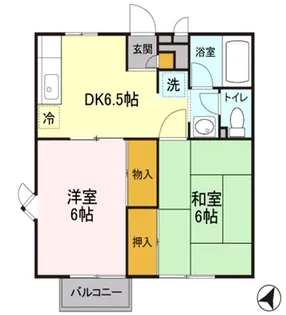 尾山台ハイツ Ⅰ【2階】の間取り