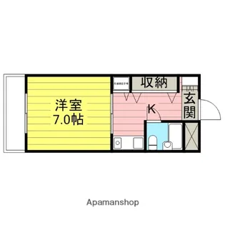 ジュネスコダマ【205号室】の間取り