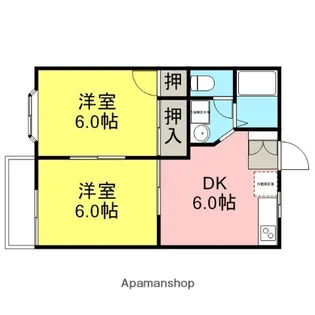ウィンドワード東大宮【106号室】の間取り