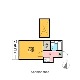 リブイン東大宮【102号室】の間取り