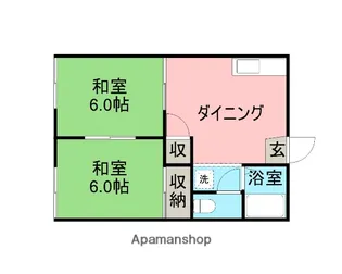 コーポ山田A・B【B202号室】の間取り